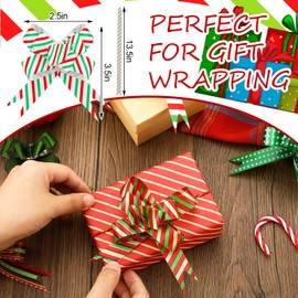 Geelin 300 Pcs Christmas Pull Bows for Gift Wrapping Xmas Wrapping Decoration Present Large Bow Bulk for Presents Package Gift Baskets Christmas Wedding Party Decor