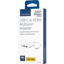 Insignia USB-C to HDMI Multiport Adapter - White - Model: NS-PCACHM