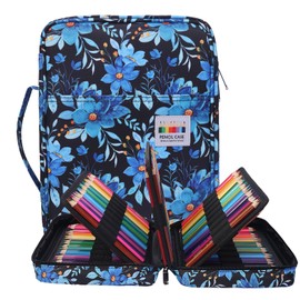 BOMKEE Large Pencil Case 220 Slots Colored Pen Organizer Bag Portable Handy Drawing Painting Storage Stationery Pouch Waterproof Multilayer Pencils Holder for Adults