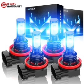 SJMYXCLW 4X H11+H11 LED Headlight Bulbs Combo High Low Beam 8000K for Chevy Impala 06-13