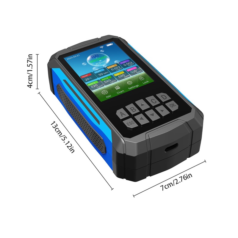 Generic Air Quality Detector Ionizer Meter Alarm Function Portable Air