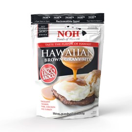 NOH Foods Hawaiian Brown Gravy Mix - 48oz (3lb) Recloseable Zipper Bag | No MSG, Just Add Water | Versatile Flavor Enhancer for Beef, Pork, Chicken, and Turkey - Perfect for Crafting the Ultimate Loco Moco