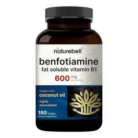 Benfotiamina 600 Mg Naturebell Vitamina B1 180 Softgels Sin Sabor