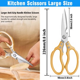 Kitchen Shears, Kitchen Scissors Heavy Duty,Multi-Function Heavy Duty Kitchen Scissors, (SET1)