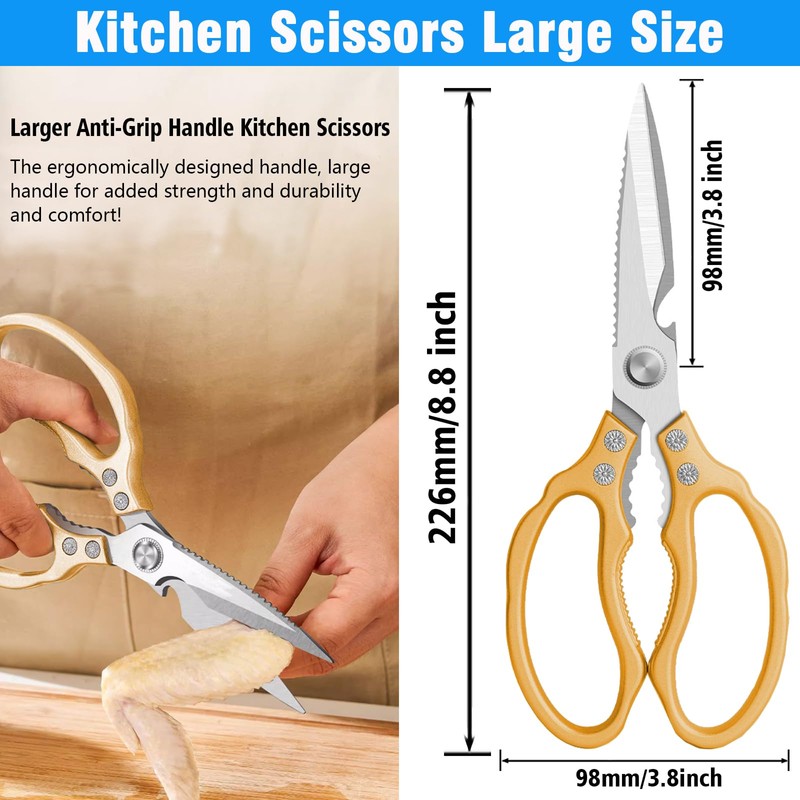 Kitchen Shears, Kitchen Scissors Heavy Duty,Multi-Function Heavy Duty Kitchen Scissors,