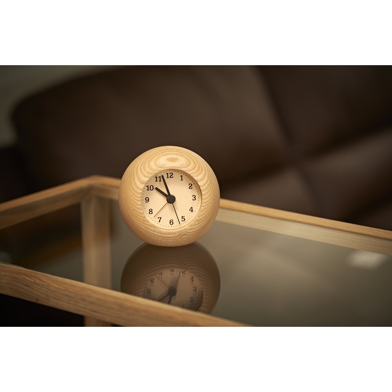 レムノス アラーム時計 アナログ レスト 天然色木地 rest ナチュラル LA13-12 NT Lemnos
