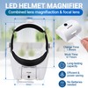 YOCTOSUN Magnifying Glasses with Light 1X-14X, Rechargeable LED Headband Magnifier