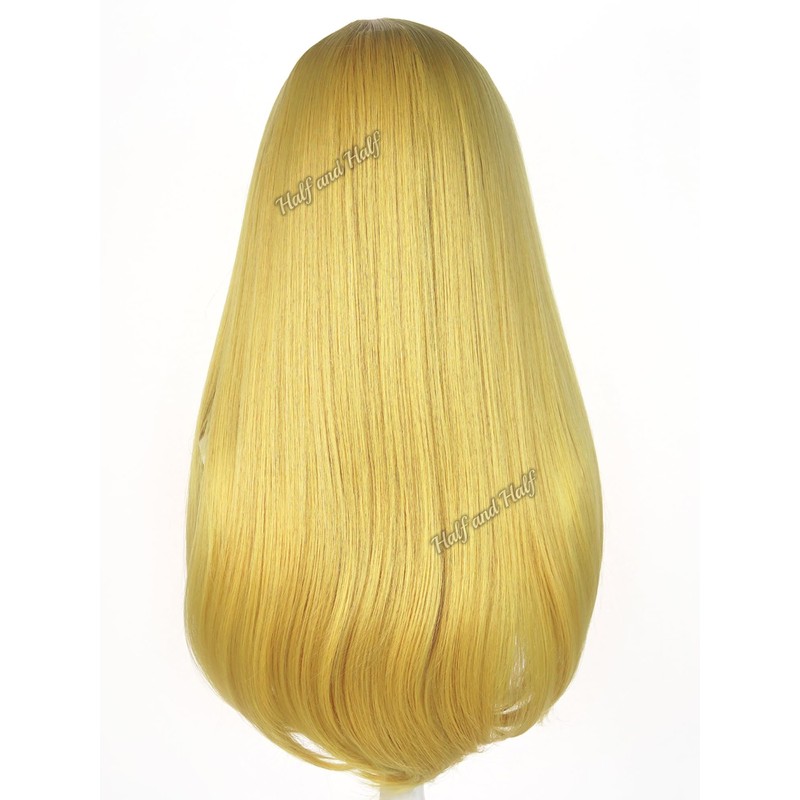 Long Blonde Straight Star Princess Cosplay Wig + Horn Headband
