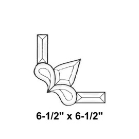 Exquisite Cluster 6-1/2" x 6-1/2" Exquisite Clear Glass Bevel Cluster EC502