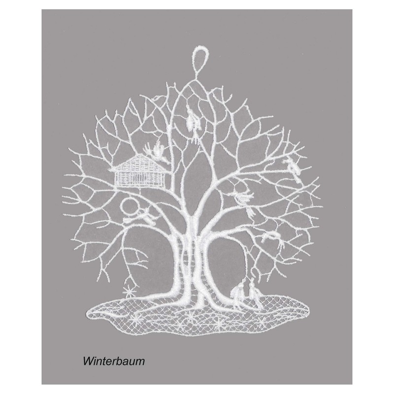 Set of 4 Window Stickers Four Seasons Trees High-Quality Window
