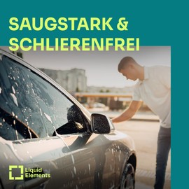 Liquid Elements Car Drying Cloth Orange Baby 800 GSM 40 x 60 cm - Soft Microfibre Cloth for Car Care - Extremely Absorbent, Lint-Free & Gentle on Paint (Pack of 2)