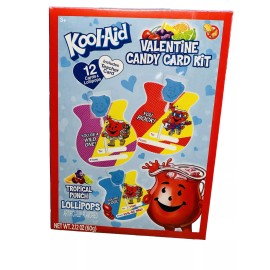 12  Valentine Candy Card Kit  12 Cards & Lollipops School Exchange. See Below
