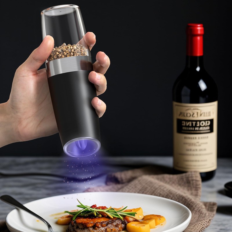 CIRCLE JOY Gravity Electric Pepper Grinder Salt Grinder Pepper Griner