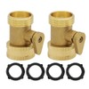 Hooshing Solid Brass Garden Hose Shut Off Valve 3/4" GHT