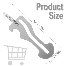 BEANPRECOY 6Pcs Stainless Steel Shopping Trolley Remover - Portable Token With Aluminum Alloy Key Ring for Supermarket and Convenience Store Unlock