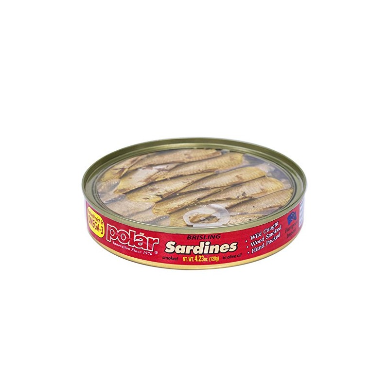 MW Polar Brisling Sardines, Smoked in Olive Oil, 4.23-Ounce