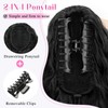 SHNMIN Ponytail Extension, Claw Long Wavy Ponytail Extension 30" Curly