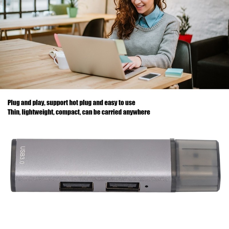 USB3.0 Hub 3 Ports High Speed Mini Lightweight Compact USB