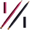 2 Pcs Retractable Lip Brushes Portable Dual End Lipstick Brush