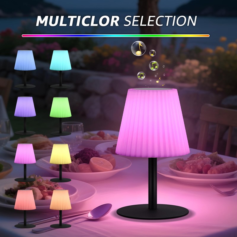NiceBuy Shower Lamp with Dual Speaker Pair, IP44 Water-Resistant Shower