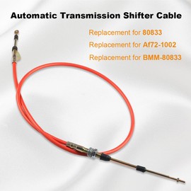 WMPHE Shifter Cable Replacement for 80833 Af72-1002 BMM-80833 Automatic Transmission Shift Cable Eyelet End Compatible with B&M Aeroflow Bang Shift Heavy Duty 0.375" Outer Diameter 5 Ft Long
