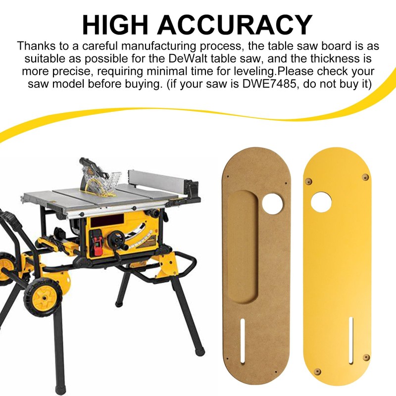 Zero Clearance Table Saw Insert for DeWalt Table Saw with