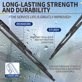 JINGOU 26''+16'' Wiper Blades, Compatible with Honda CRV 2016-2012 Premium All-Season Windshield Wiper Blades-Driver and Passenger Side,Automotive Replacement Windshield Wiper Blade (Pack Of 4)