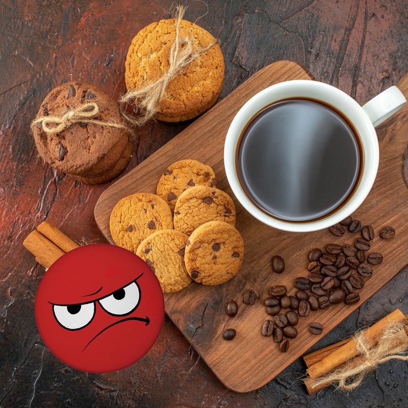 Emotion Anger Magnet Round Perfect for Any Mood Funny Kawaii