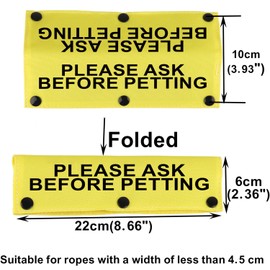 Funny Dog Leash Sleeve Please Ask Before Petting Dog Leash Wrap Sleeve Pet Birthday Gift for Pets(Before Petting-YE Sleeve)
