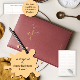 Scribble & Dot Award Winning Blank Recipe Book for Own Recipes Recipe Book for Own Recipes | Create Your Own Cookbook Journal | DIY Colour Tabs | AirFryer Conversions | 100 Recipes (Burgundy)
