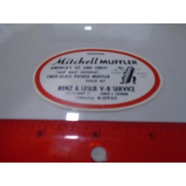 jim osborn reproduction Reproduction Mitchell Muffler Glass Packs, Hot Rods, Customs Decal