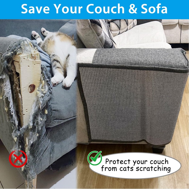 NATUYA Cat Scratch Furniture Couch Protector - Large Sisal Cat