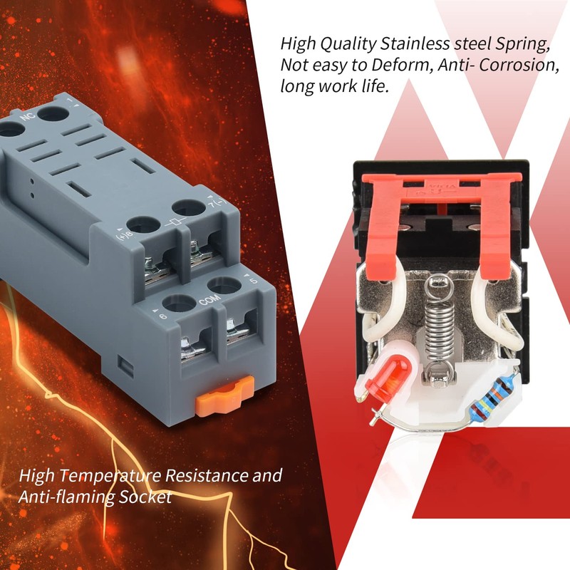 APIELE 24 V DC 8 Pins 10 A Coil Electromagnetic