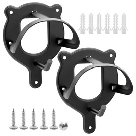 WYYFXY® Pack of 2 Horse Bridle Holders, Black Horse Bridle Hooks, Metal Bridle Holder, Horse Bridle Stand, Horse Bridle Stand with Expansion Tubes and Screws for Saddle Chamber Riding Stable