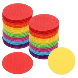 PATIKIL 2" Carpet Spot Markers, 50Pcs Circle Dot Markers Hook and Loop Carpet Spots for Decoration Elementary Preschool Teacher, Multicolored