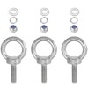 TA-VIGOR 3Pcs M6 x 20mm Lifting Long Eye Bolt, 304