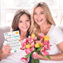 School Supplies Aesthetic for Kids First Day of School Cards for Kids Bulk Gifts for 5th Graders Going to Middle Scho-ol/Kindergarten/Preschool Gifts for Boys Girls Back to Schoo-L Card with Envelopes