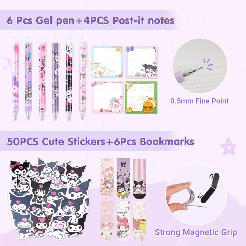 Luclay Stationery Set Girls, purple, Suitcase set