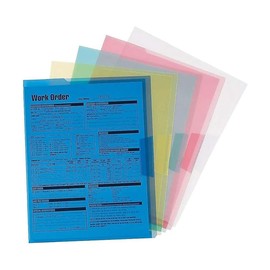 Staples Poly Project Jackets, Letter Size, Assorted Colors, 5-Pack – Clear Front Document Sleeves for School, Office & Home Organization
