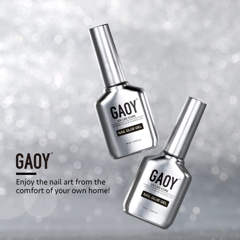 GAOY 2Pcs 16ml Gel Nail Glue for Acrylic Nails Tips,