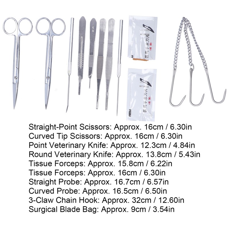 Animal Dissection Kit Biology Laboratory Anatomy Set Device for Poultry