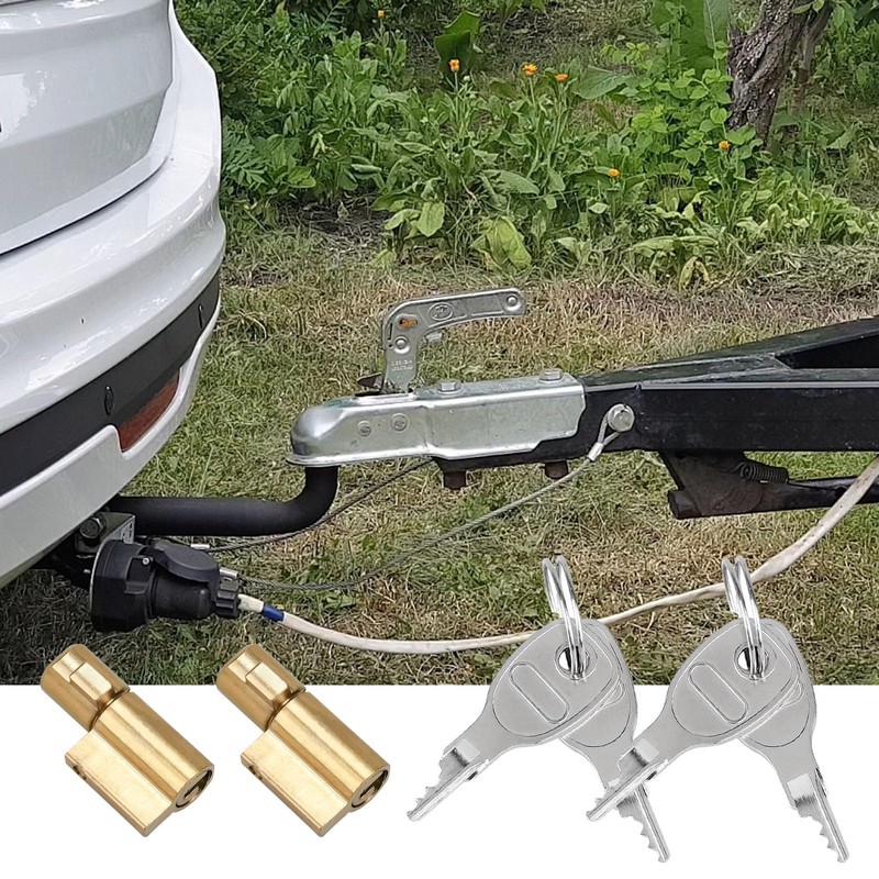 Laralily Pack of 2 trailer locks, plug lock for towing