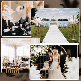 XunYee 240 Pcs Ostrich Feathers Bulk Natural Feathers Decoration 12-14 Inch 10-12 Inch 8-10 Inch Natural Ostrich Feathers Plumes for Wedding Centerpieces Flower Arrangement Home Decor (White)