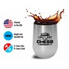 Flairy Land Chess Silver Wine Tumbler 12oz - conquer it