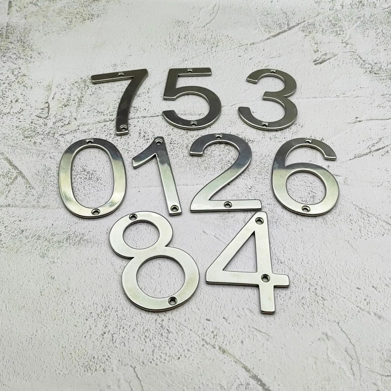 Premium 3 Inch High Stainless Steel Mailbox Numbers- Unique Polish