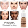 2 Pack PHOERA Foundation 103 Warm Peach Makeup,Full Coverage Foundation