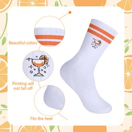 deegbbyi Lustige Socken, Lustige Socken mit Motiv, Atmungsaktive Sportsocken, Tennissocken, Socke mit Weinglas Motiv, für Männer und Frauen Geburtstag Weihnachten Oktoberfest Geschenk