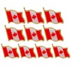 10PCS Canada Maple Leaf Flag Lapel Pins (Maple Leaf Pin,