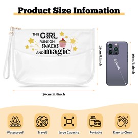 Snack Lover Gift Magic Lover Gifts Clear Makeup Bag Birthday Gift for Daughter Sister Funny Snack Cosmetic Bag for Women Cute Snack Toiletry Bags for Girls Besties Best Friend BFF