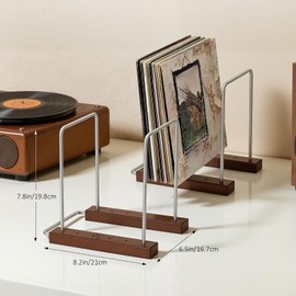 NestNeat Vinyl Record Storage Holder for 35 LPs, Solid Hardwood Record Stand, Album Rack Organizer, LP Storage & Magazine Holder, Gift for Music Lovers